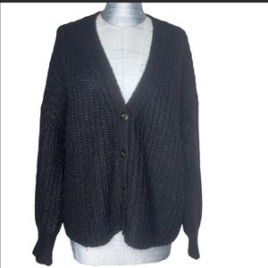 Sezane Achille Black Cardigan